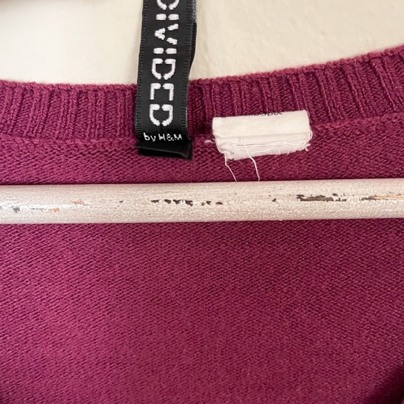 H&M Crop Purple Pink Long Sleeves Layering Top / Jacket - Picture 7 of 11